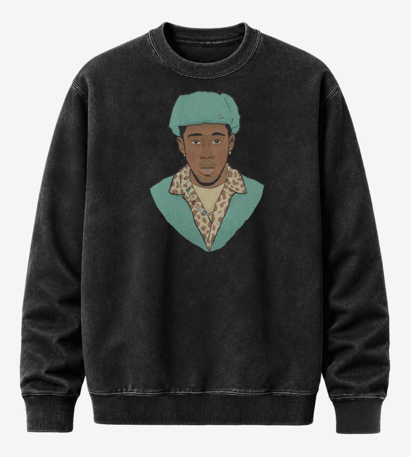 Poleron Polo Acid Wash Negro de Tyler the Creator Call Me