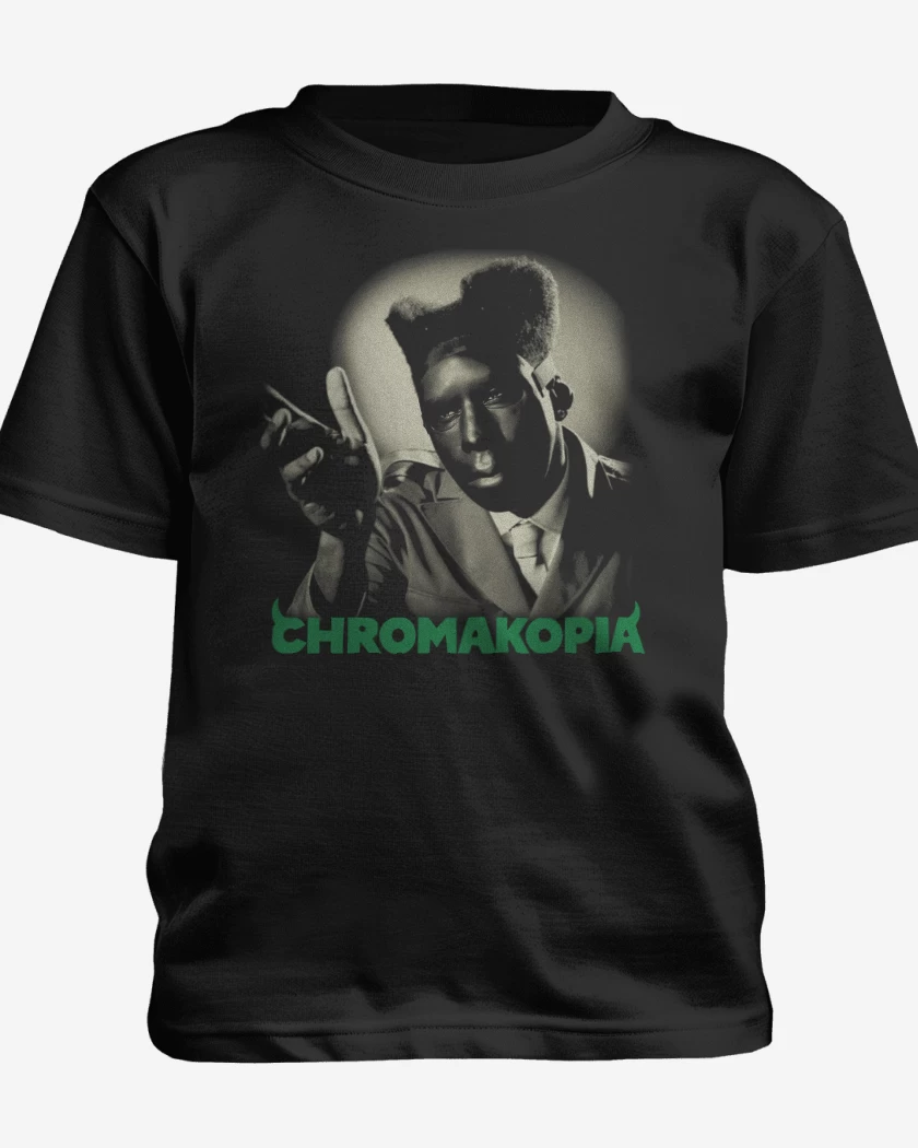 Polera de niño Negro de Tyler the Creator Chromakopia