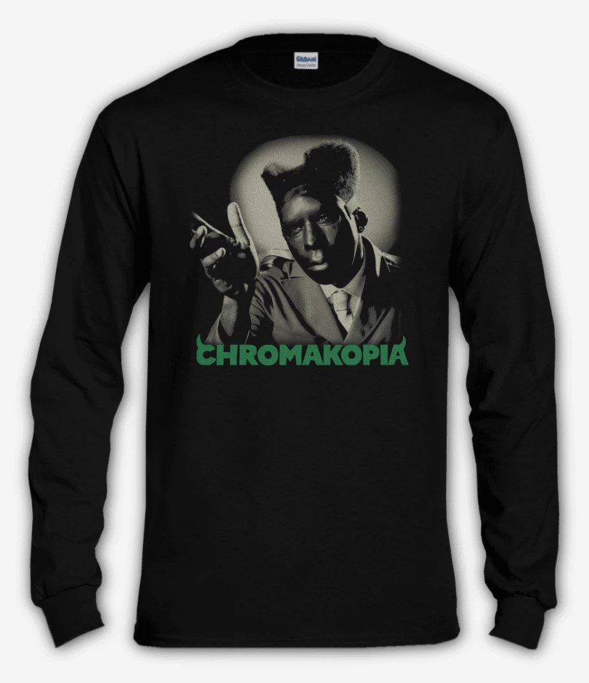 Polera manga larga Negro de Tyler the Creator Chromakopia