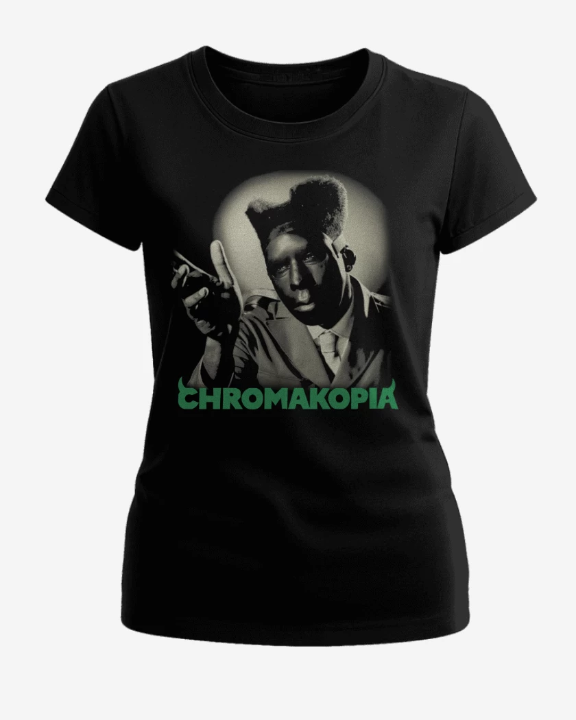 Polera de Mujer Negro de Tyler the Creator Chromakopia