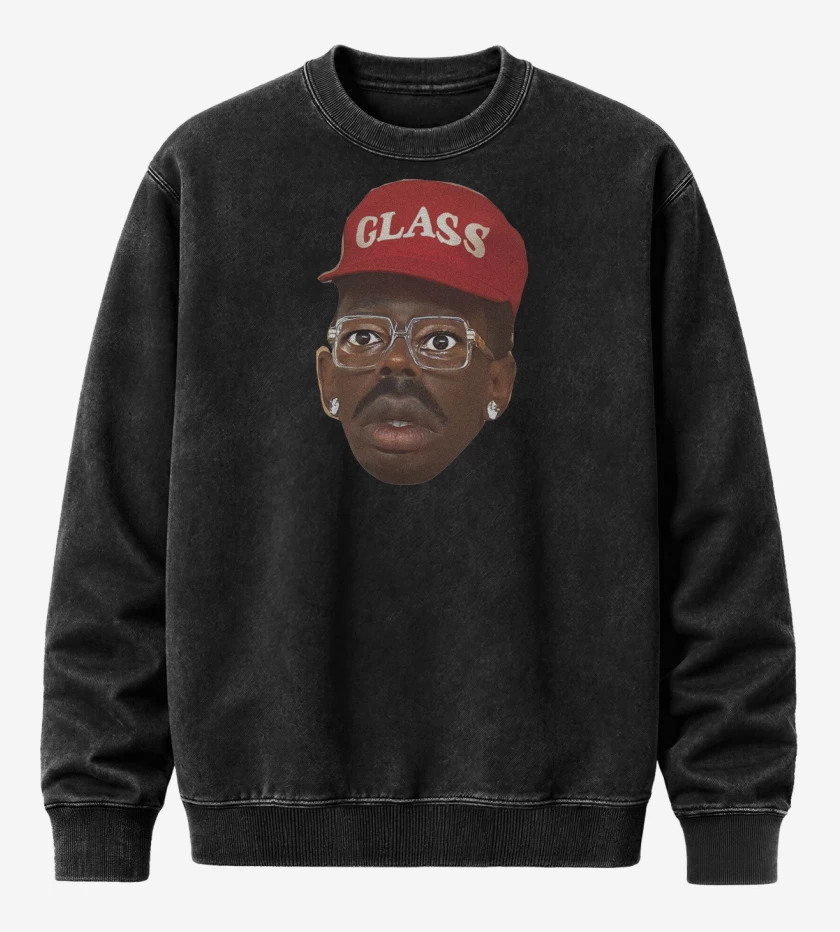 Poleron Polo Acid Wash Negro de Tyler The Creator Dont Tap Face