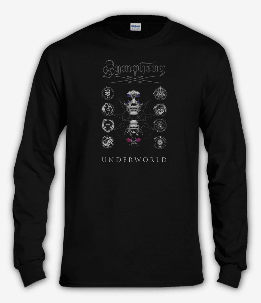 Polera manga larga Negro de Symphony X Underworld