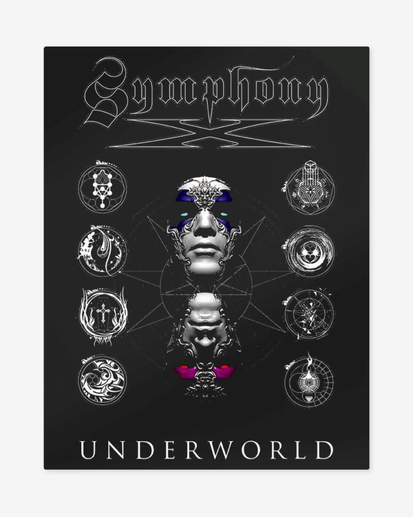 Print metalico Negro de Symphony X Underworld