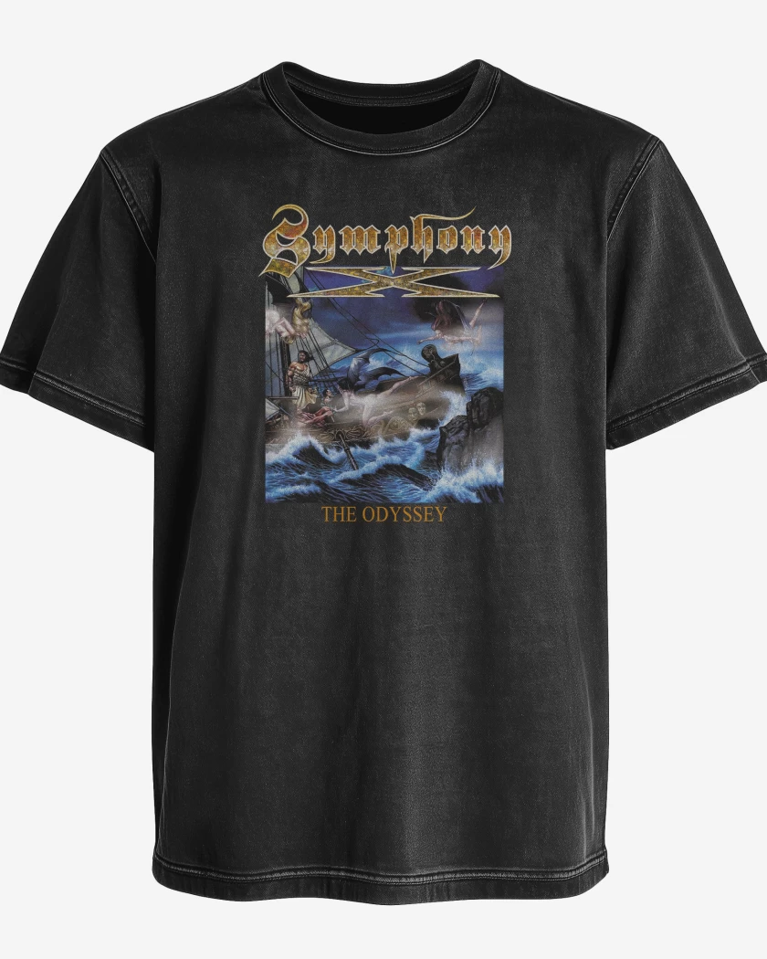 Polera desgastada Negro de Symphony X The Odyssey