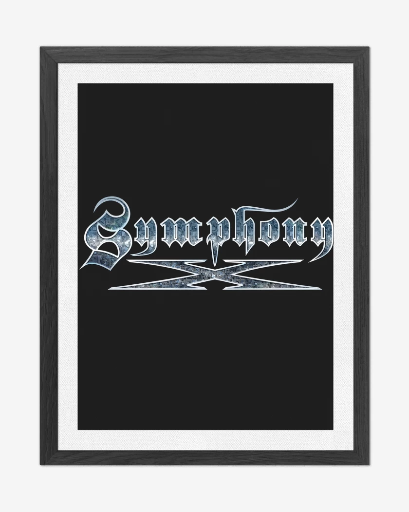 Cuadro decorativo Negro de Symphony X Logo