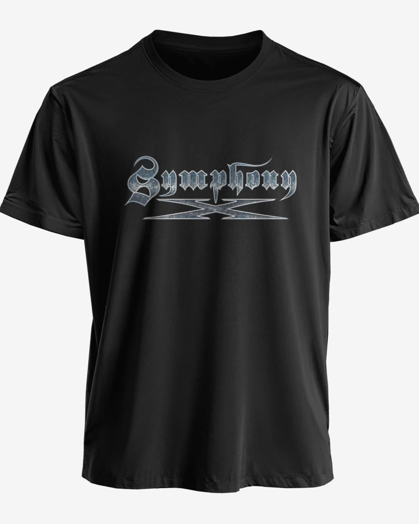 Polera premium Negro de Symphony X Logo