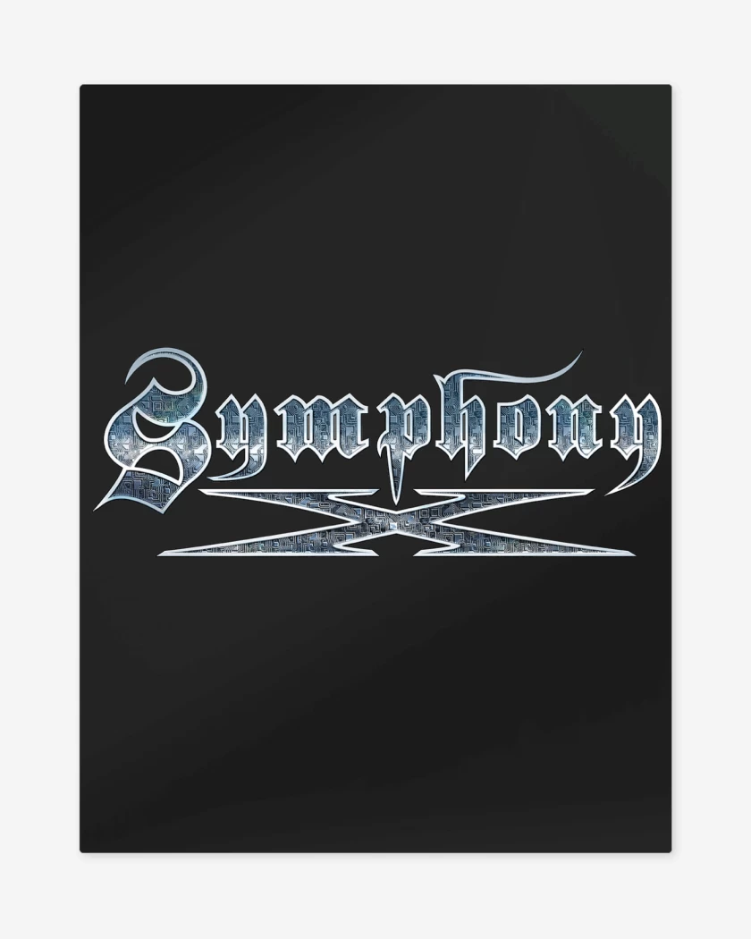 Print metalico Negro de Symphony X Logo