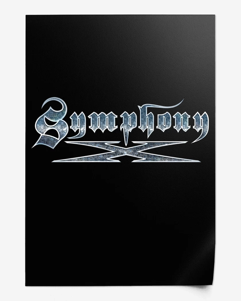 Print Negro de Symphony X Logo