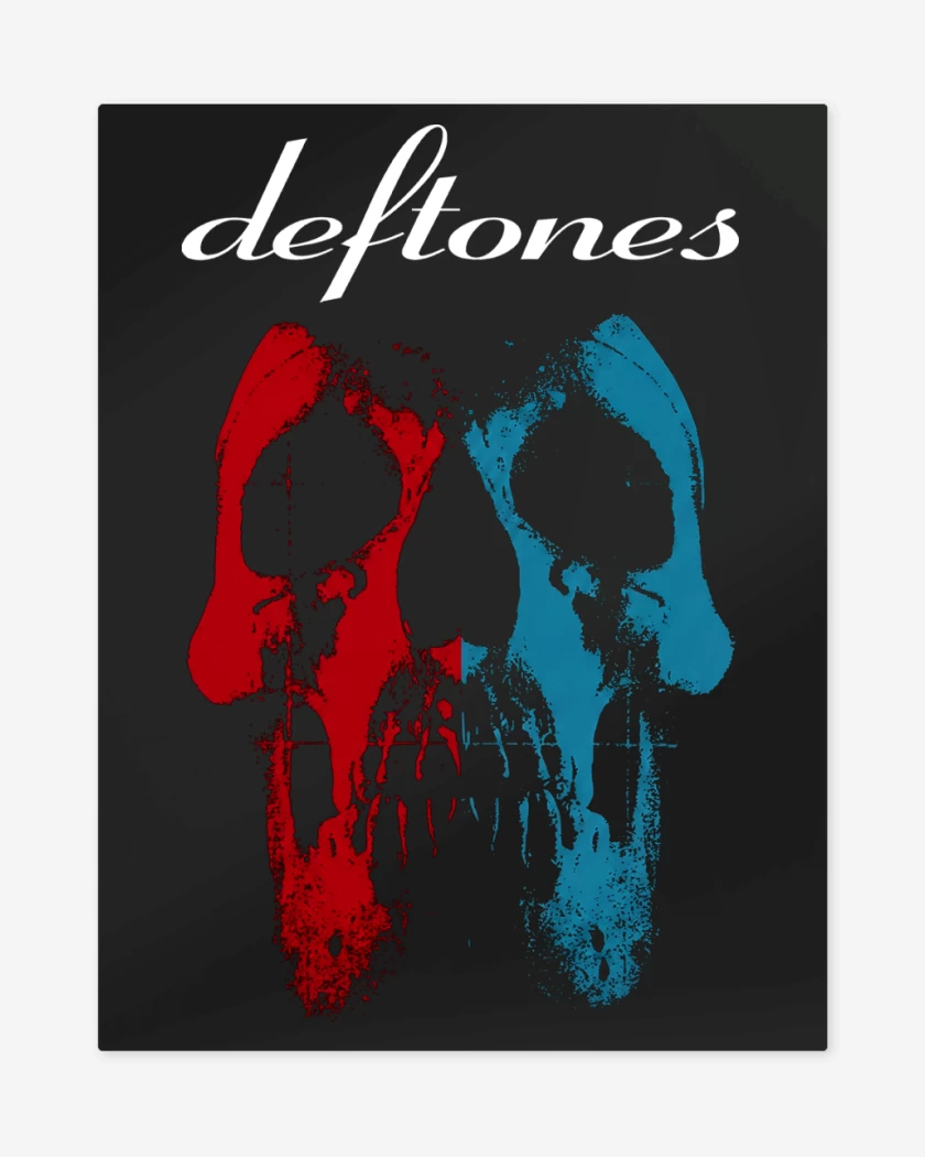 Print metalico Negro de Deftones Deftones