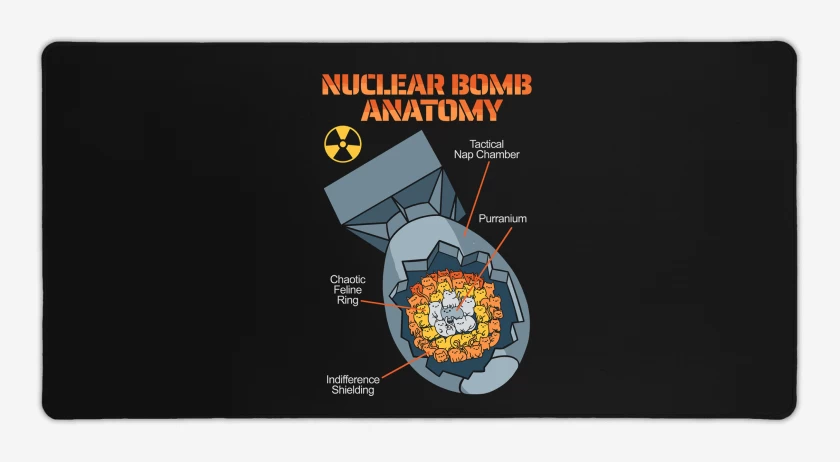Mouse pad Gamer Bomba Atomica de Gatitos