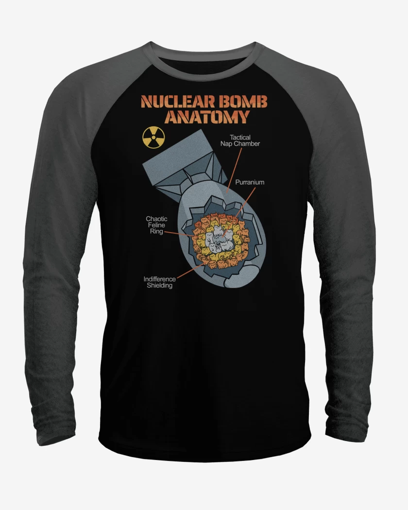 Polera Raglan Bomba Atomica de Gatitos