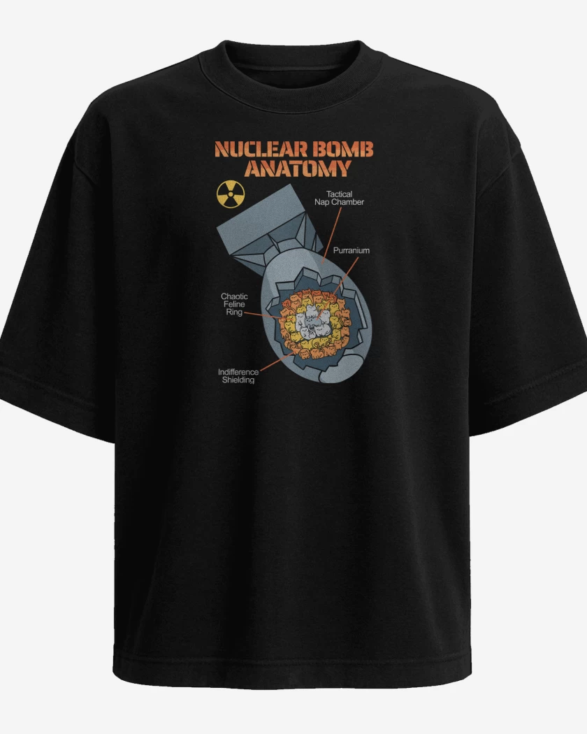 Polera Oversize Bomba Atomica de Gatitos