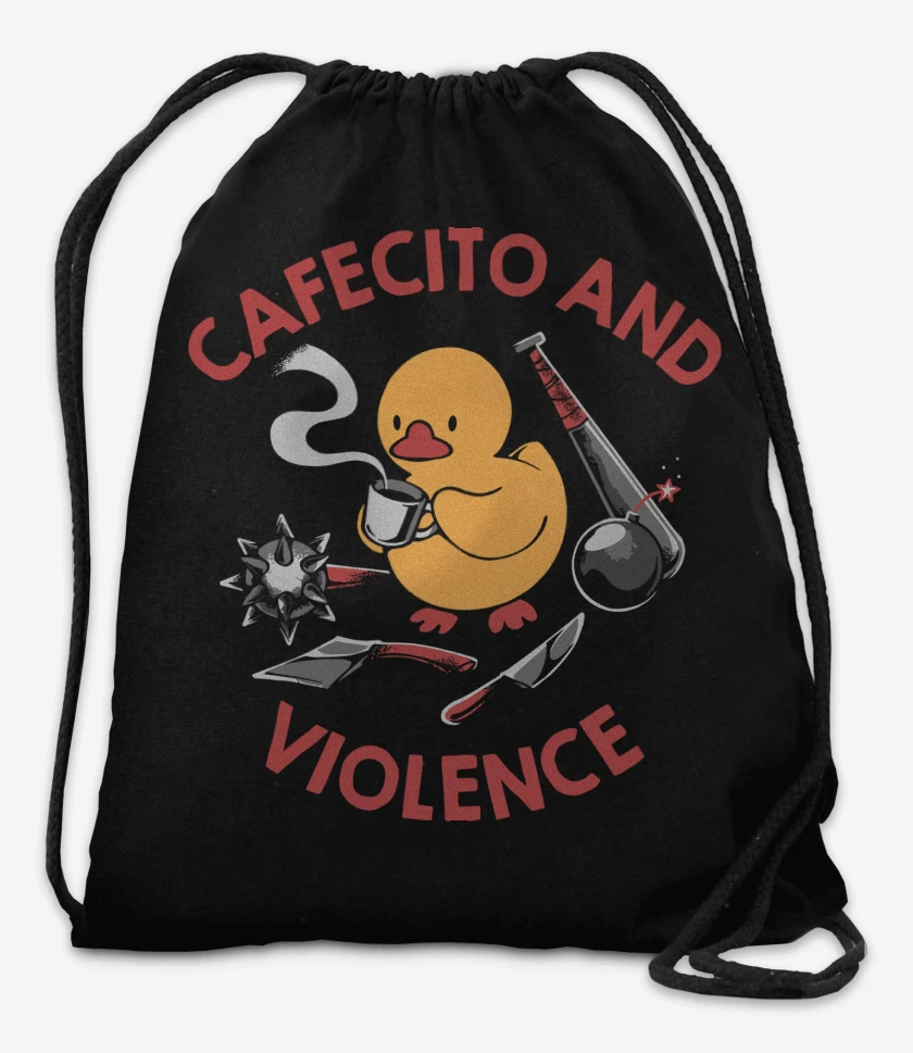 Mochila Negro de Cafecito Patito