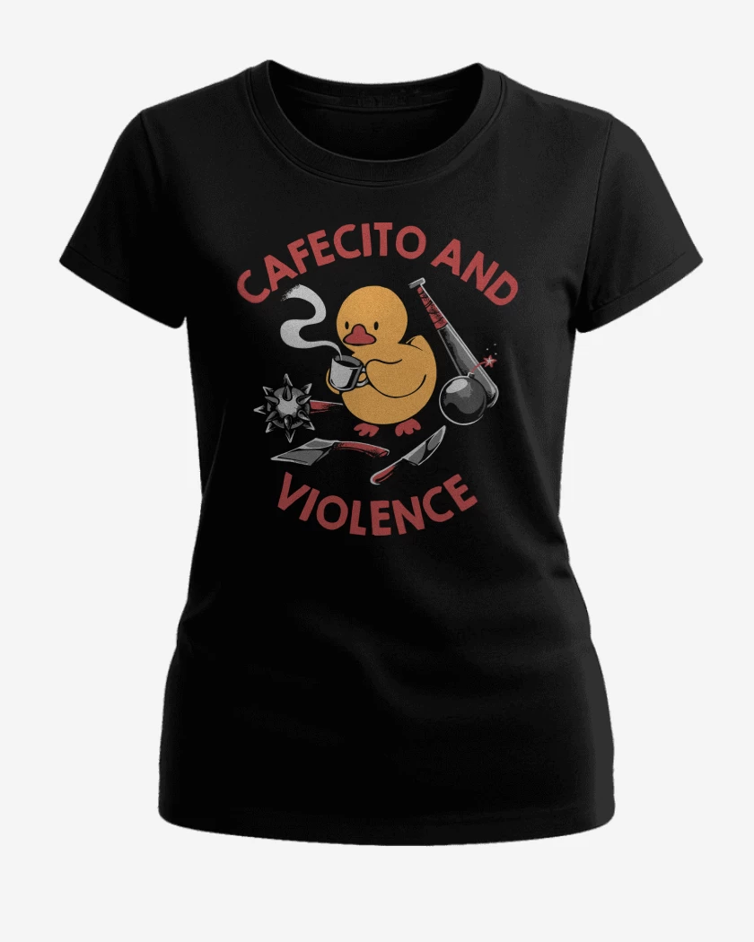 Polera de Mujer Negro de Cafecito Patito