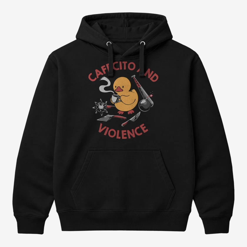 Polerón Canguro Negro de Cafecito Patito