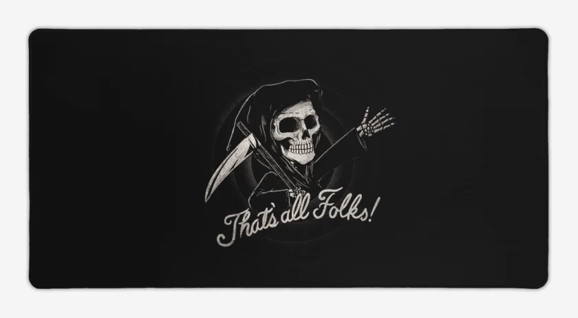 Mouse pad Gamer Negro de Muerte