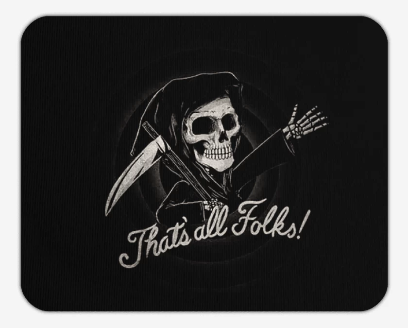 Mousepad Negro de Muerte