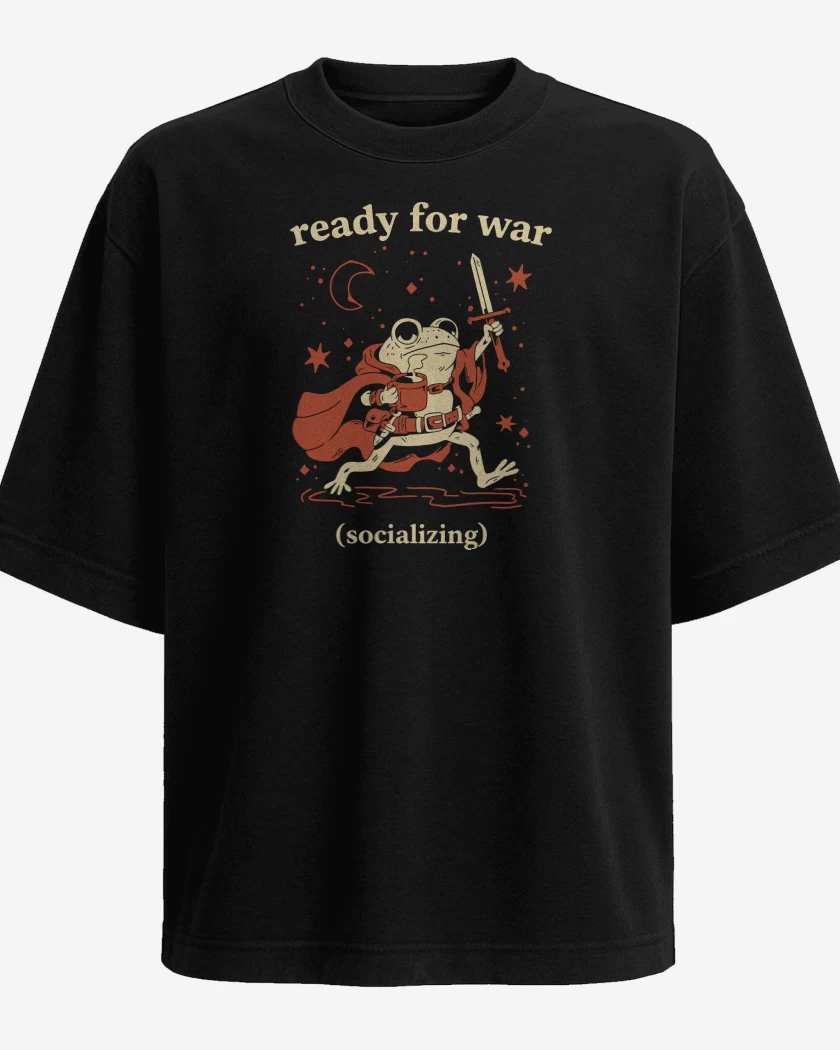 Polera Oversize Preparado para la Guerra