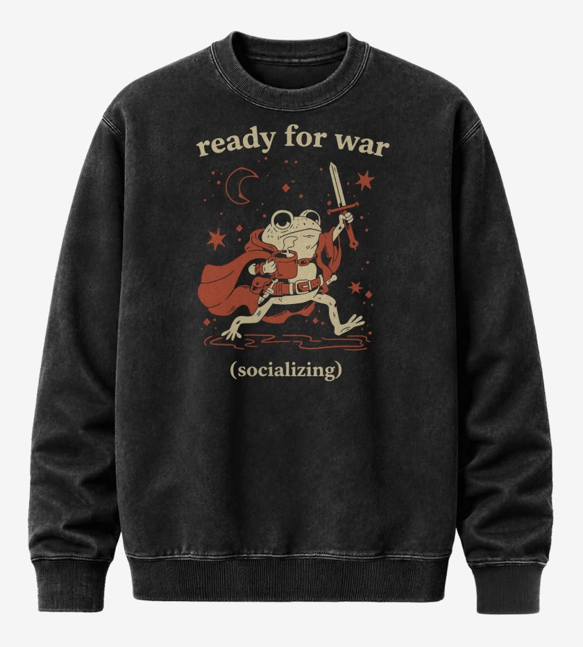 Poleron Polo Acid Wash Preparado para la Guerra