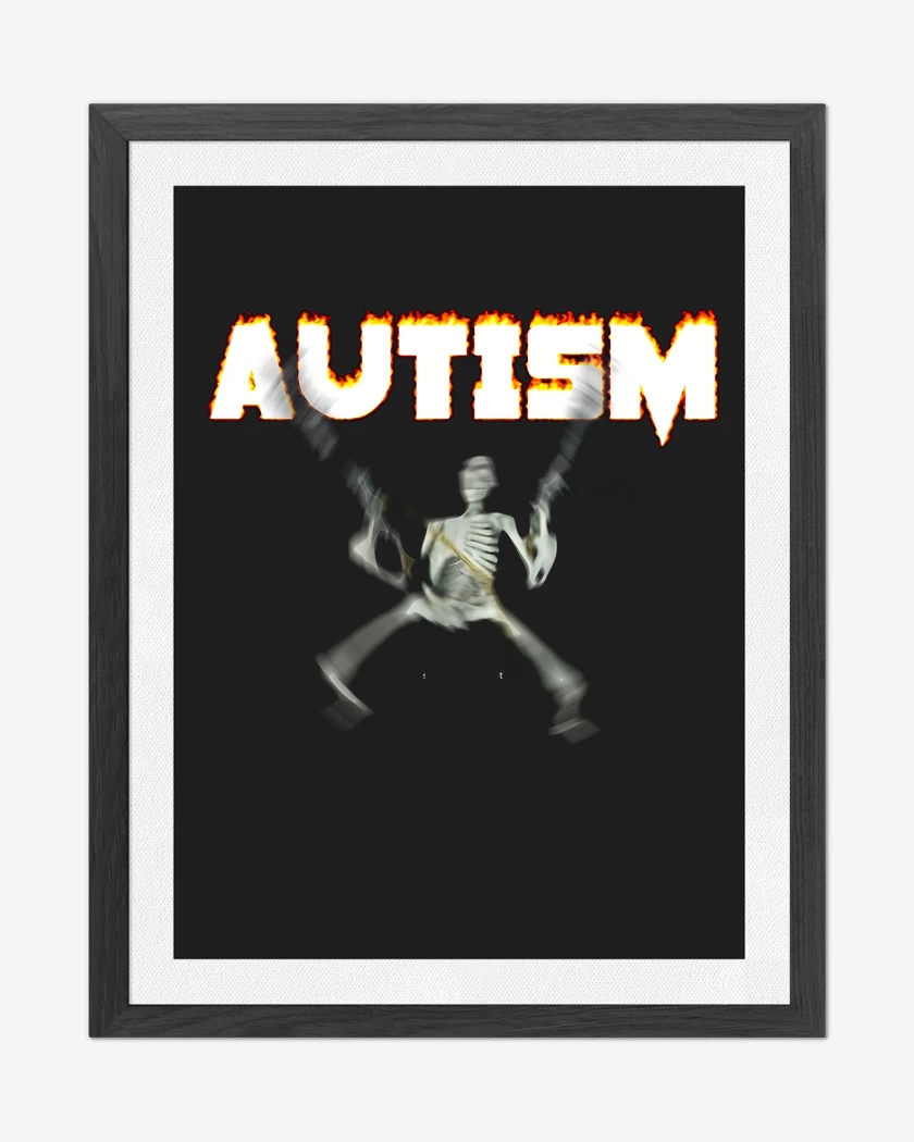 Cuadro decorativo Negro de Autismo 1
