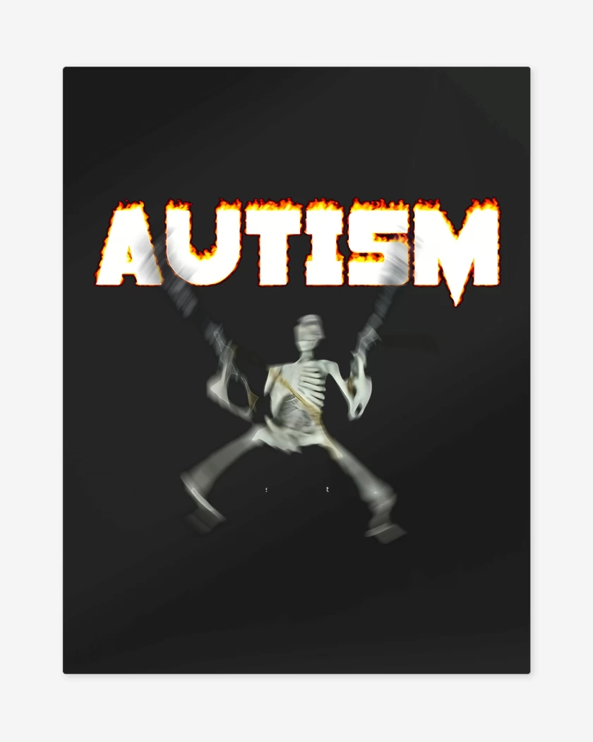Print metalico Negro de Autismo 1