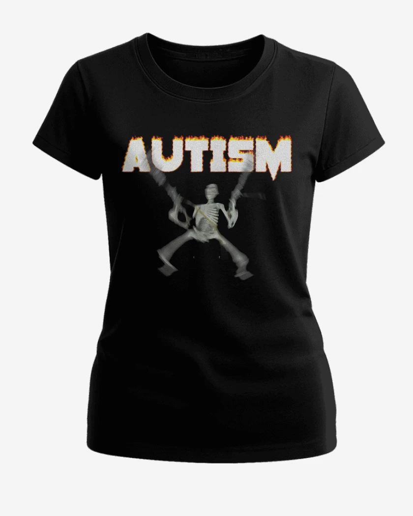 Polera de Mujer Negro de Autismo 1