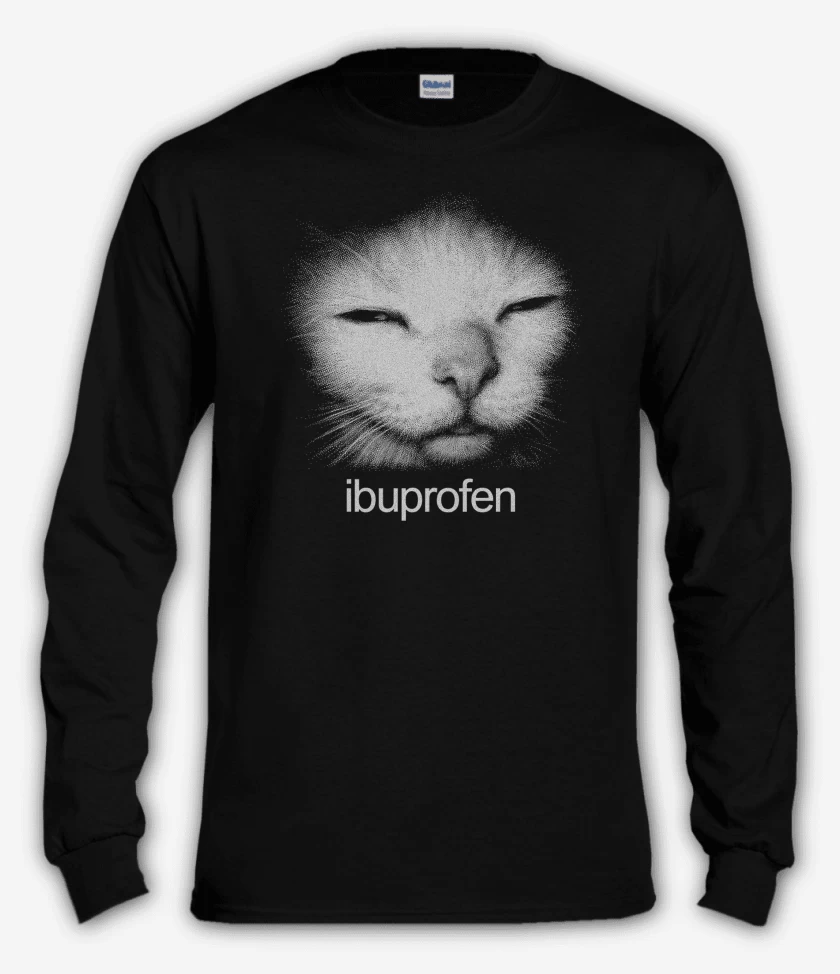 Polera manga larga Negro de IBUPROFENO