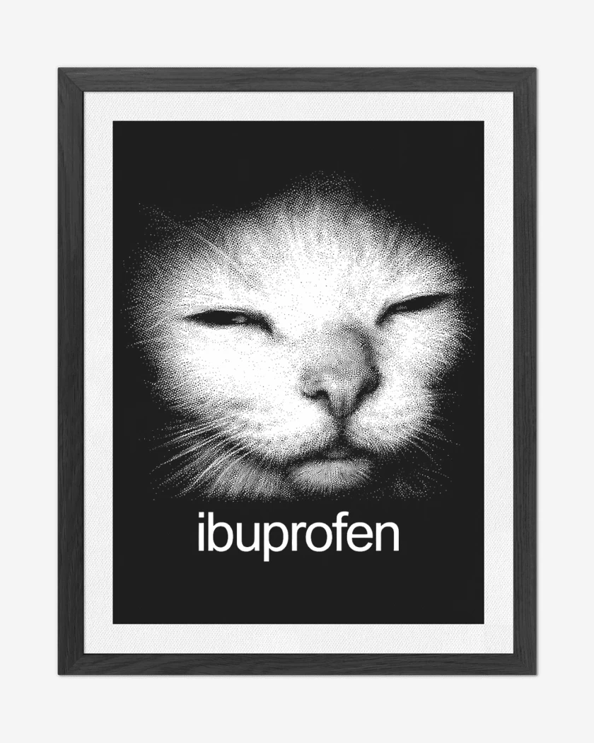 Cuadro decorativo Negro de IBUPROFENO