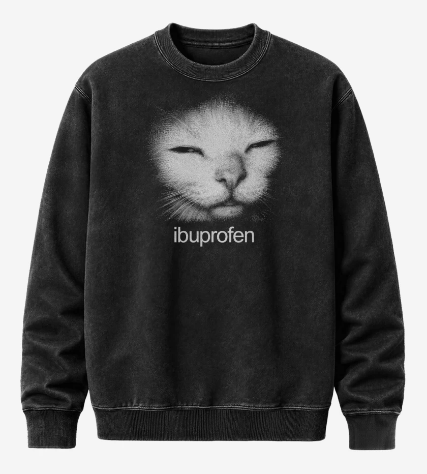 Poleron Polo Acid Wash Negro de IBUPROFENO