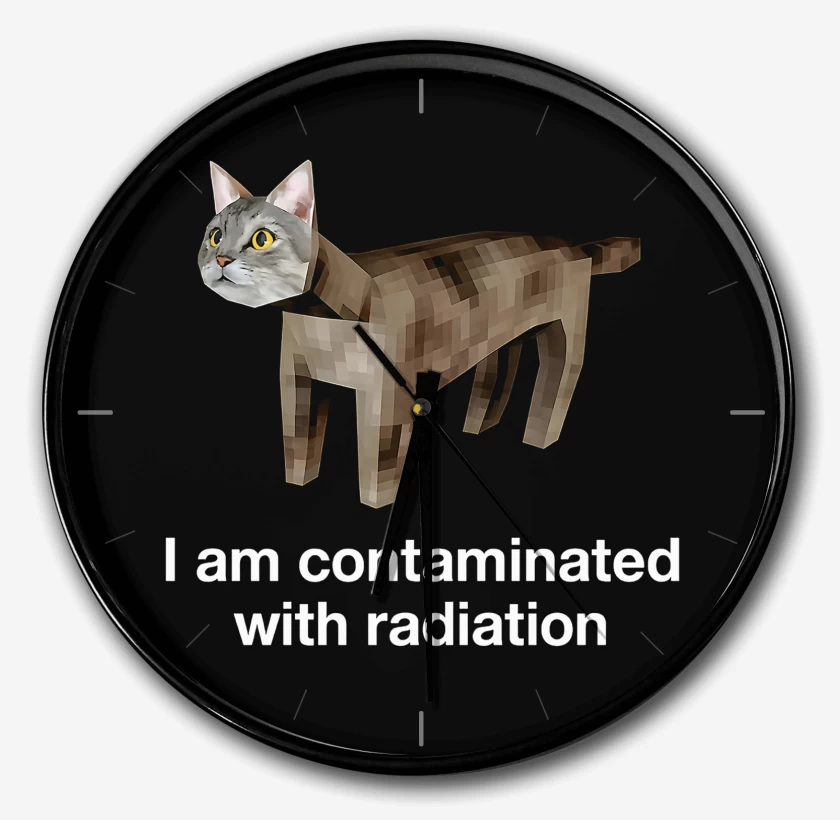 Reloj Negro de Contaminado con Radiacion
