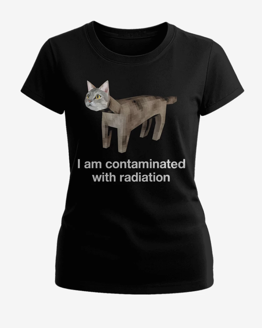 Polera de Mujer Negro de Contaminado con Radiacion