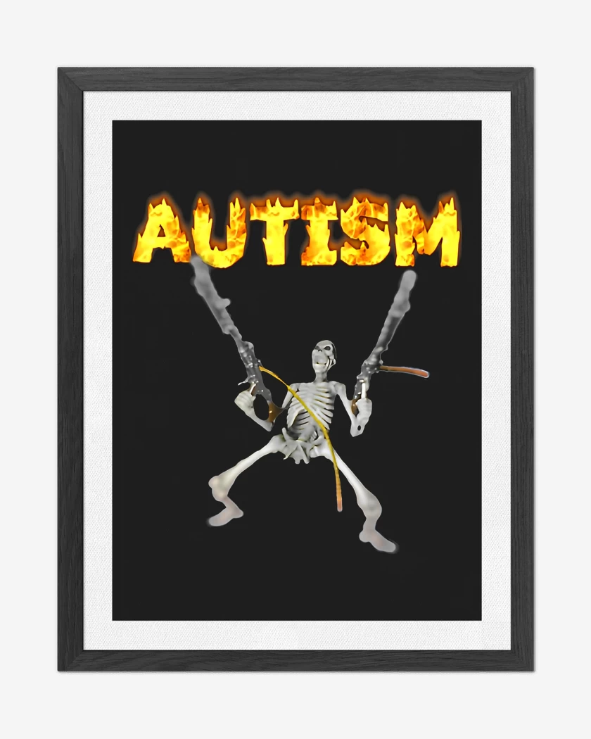 Cuadro decorativo Negro de Autismo 2