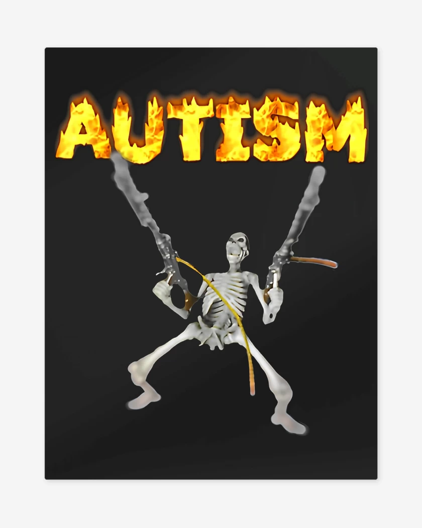 Print metalico Negro de Autismo 2
