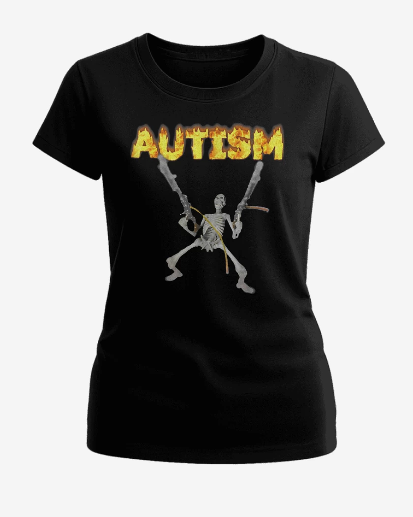 Polera de Mujer Negro de Autismo 2