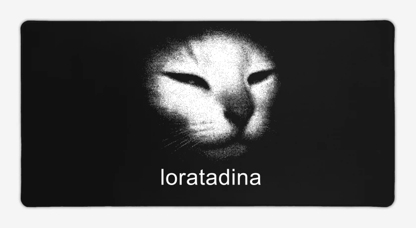 Mouse pad Gamer Negro de Loratadina