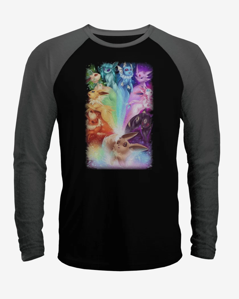 Polera Raglan Negro / Negro Heather de Evves