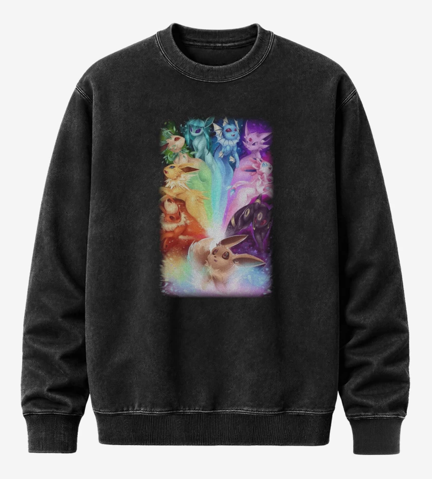 Poleron Polo Acid Wash Negro de Evves