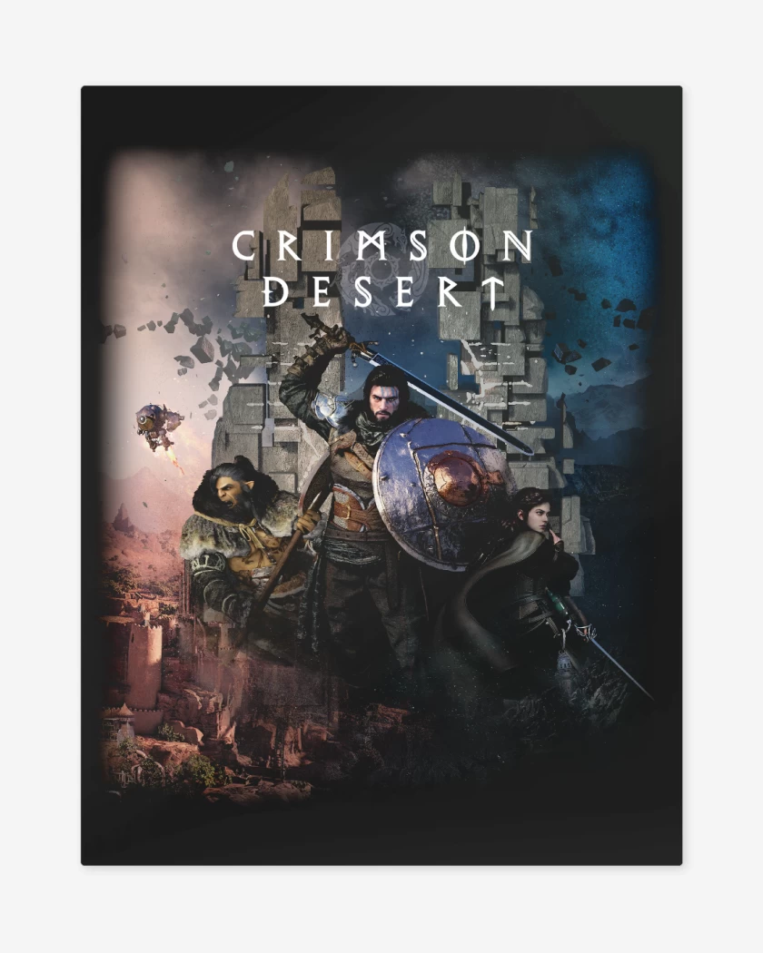 Print metalico Negro de Crimson desert