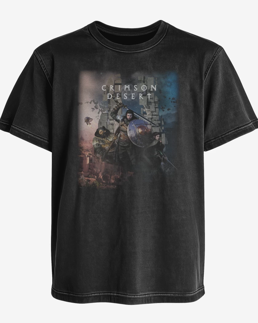 Polera desgastada Crimson desert