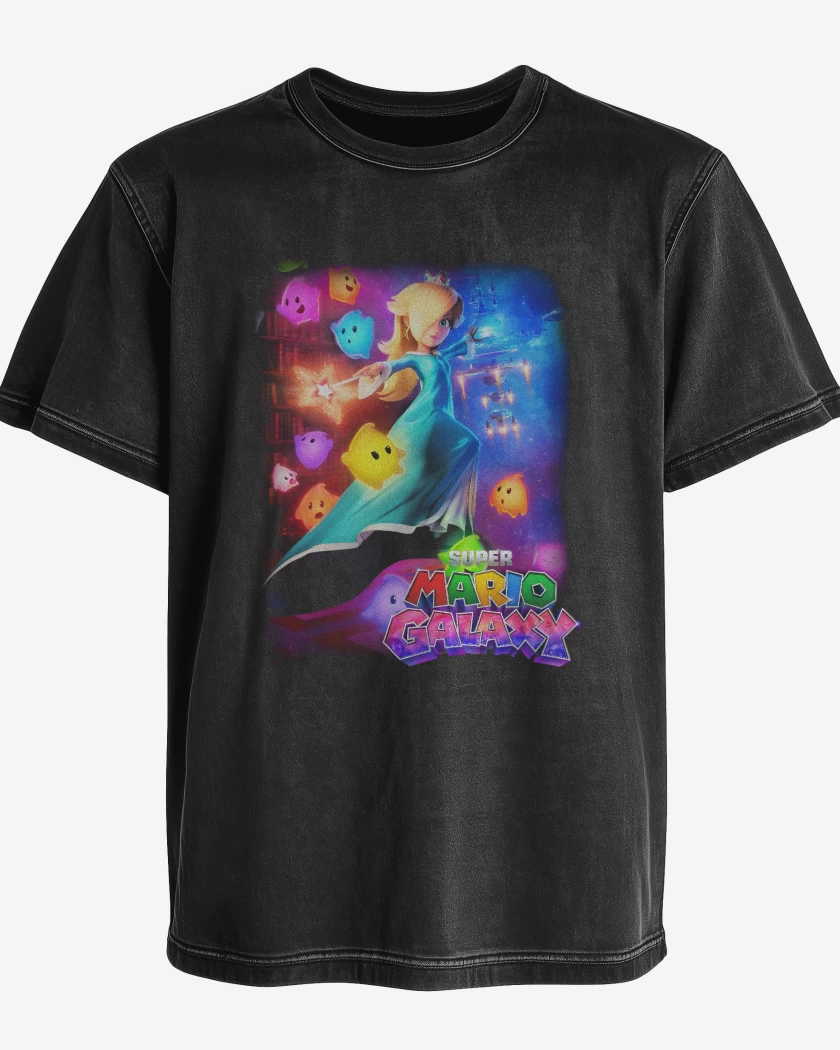 Polera desgastada Negro de Rosalina 