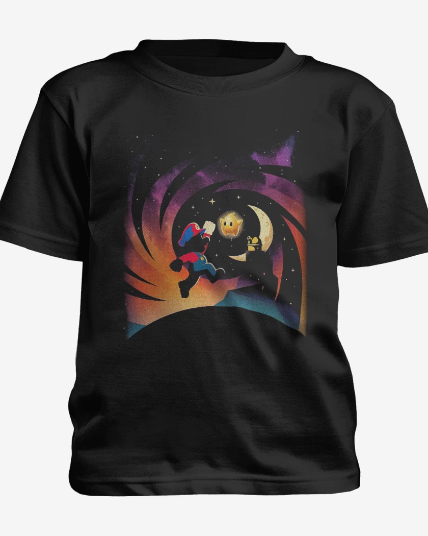 Polera de niño Negro de Super mario Film