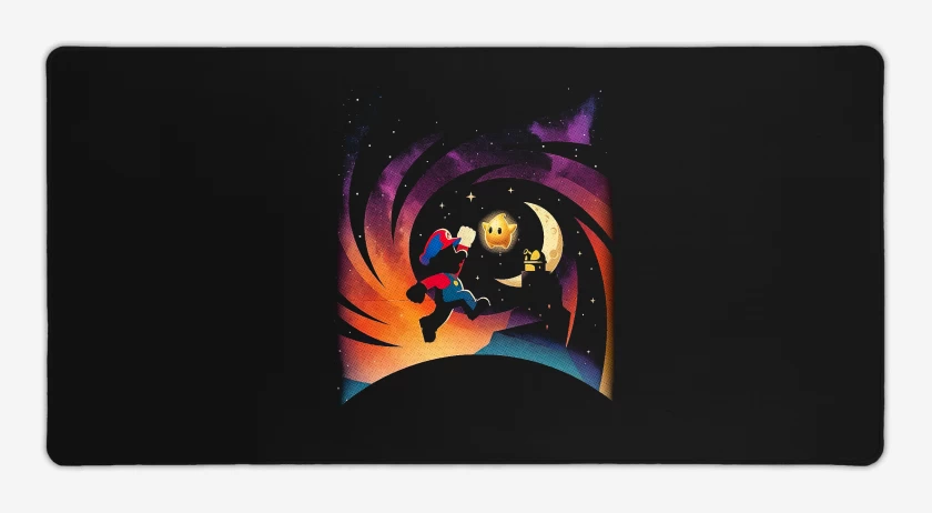 Mouse pad Gamer Negro de Super mario Film