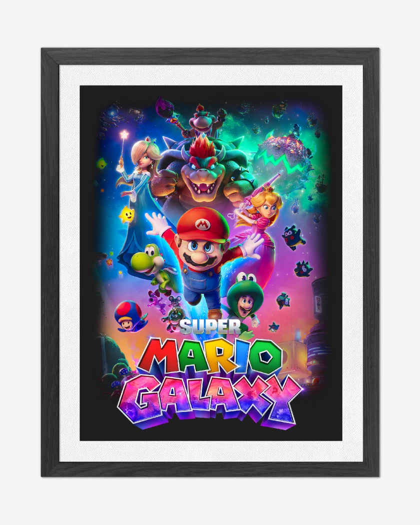 Cuadro decorativo Negro de Super Mario Galaxy movie