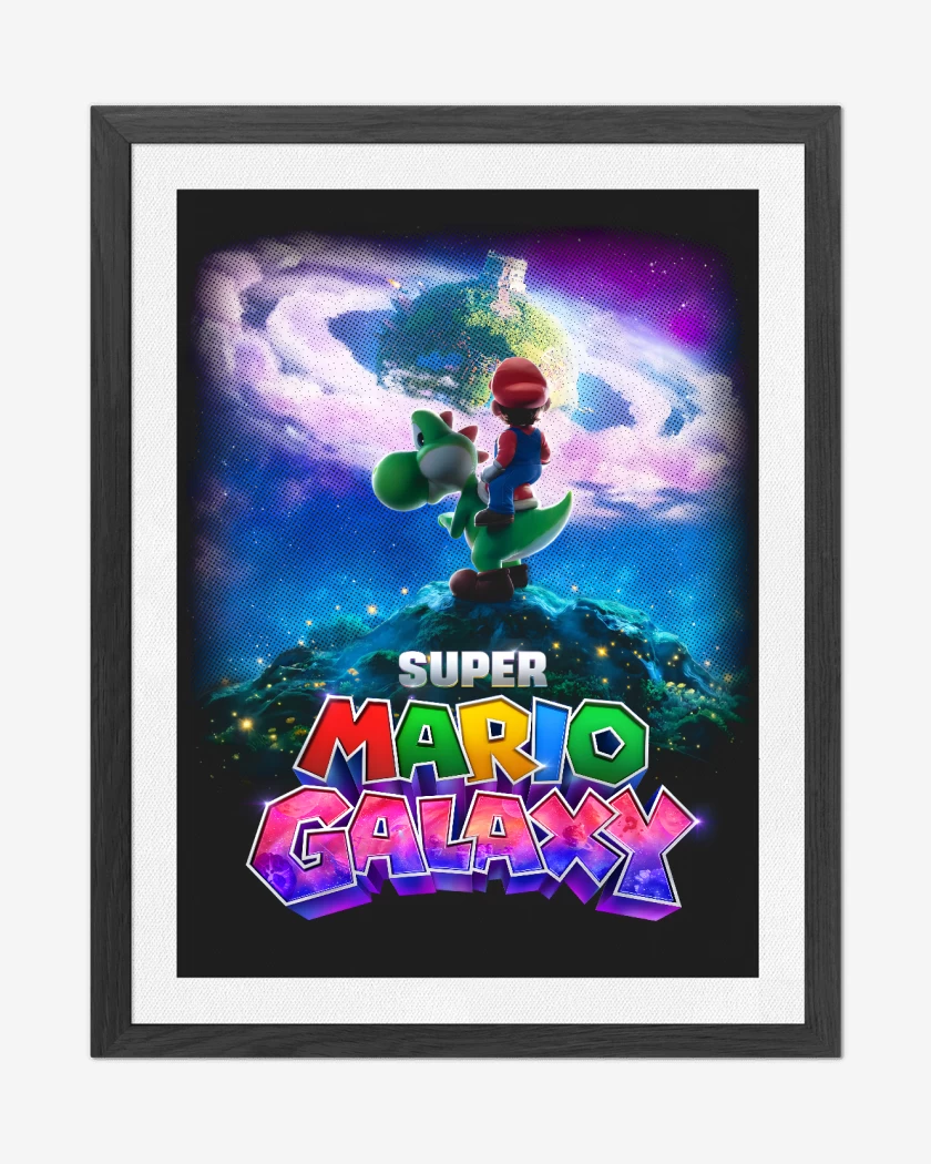 Cuadro decorativo Negro de The super mario galaxia