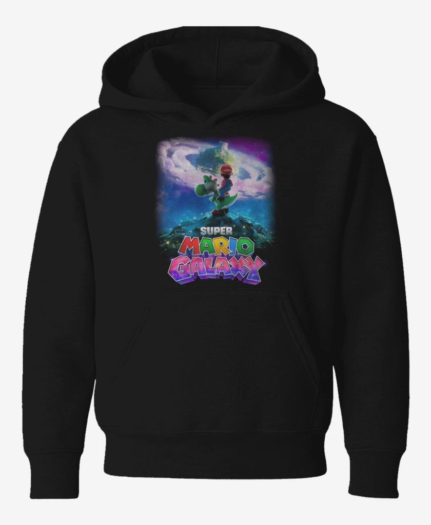 Poleron de niño Negro de The super mario galaxia
