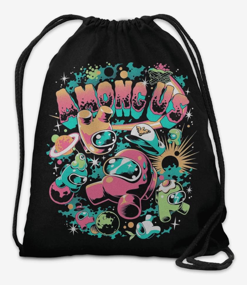 Mochila Negro de Among Us Space
