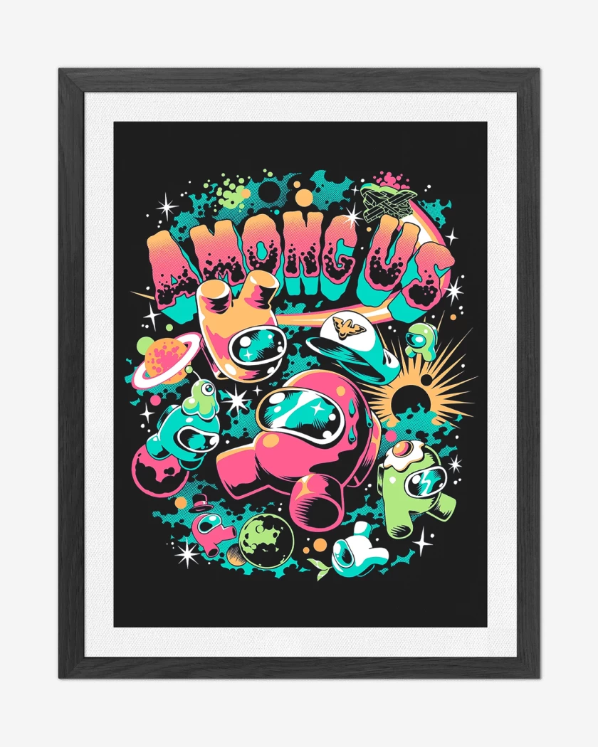 Cuadro decorativo Negro de Among Us Space