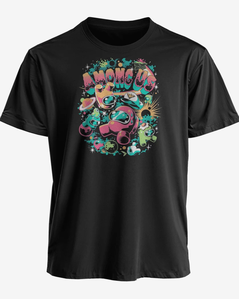 Polera premium Negro de Among Us Space