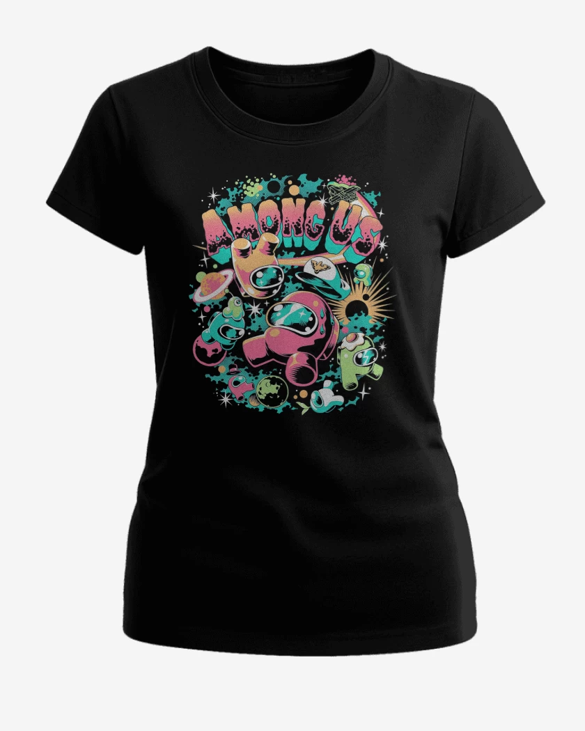 Polera de Mujer Negro de Among Us Space