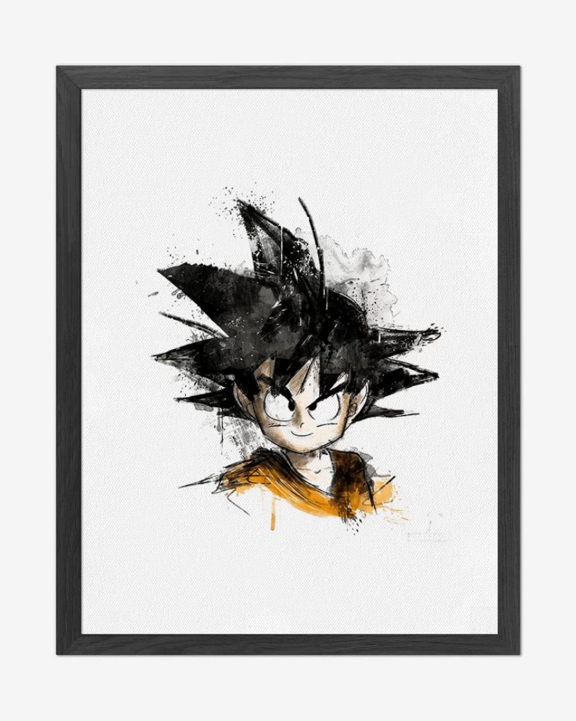 Cuadro decorativo Blanco de Goku chico